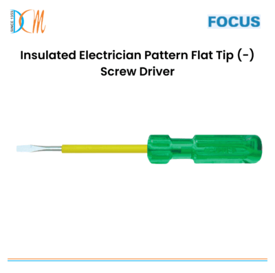 Focus - Insulated Electrician Pattern Flat Tip (-) Screw Driver