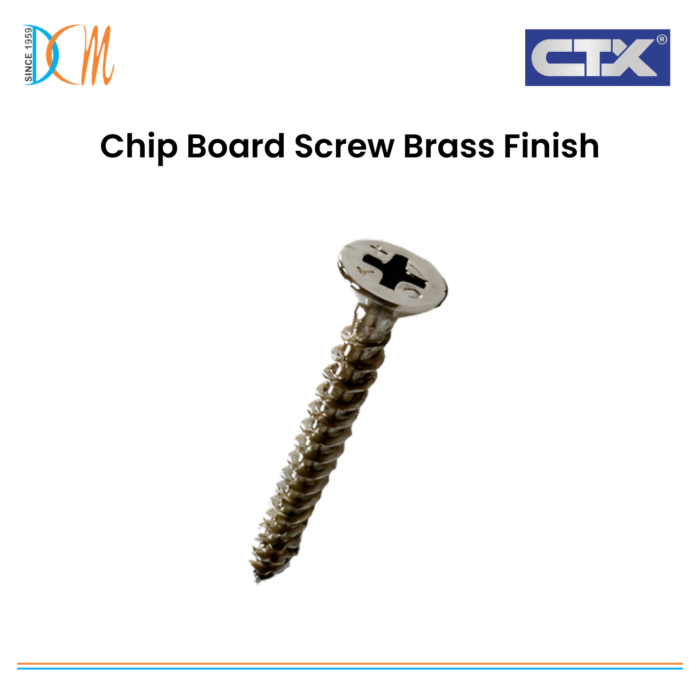 Chip Board Screw Brass Finish