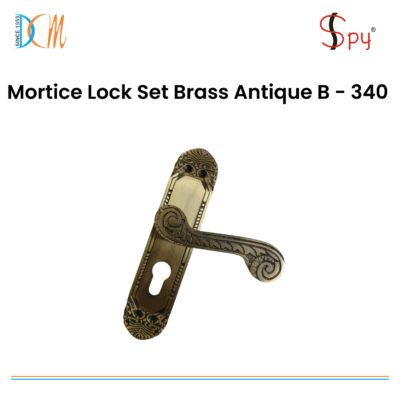 Mortice Lock Set Brass Antique B - 340