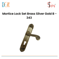 Mortice Lock Set Brass Silver Gold B - 343