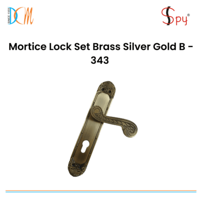 Mortice Lock Set Brass Silver Gold B - 343