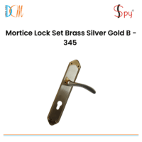 Mortice Lock Set Brass Silver Gold B - 345