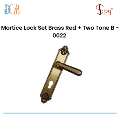 Mortice Lock Set Brass Red + Two Tone B - 0022