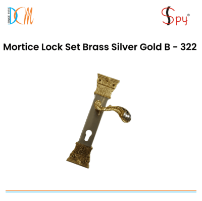 Mortice Lock Set Brass Silver Gold B - 322