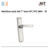 Mortice Lock Set 7" Iron CP / PC IMH - 12