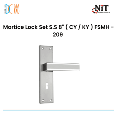 Mortice Lock Set S.S 8" ( CY / KY ) FSMH - 209