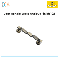 "Door Handle Brass Antique Finish 102 "