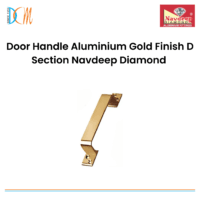 Door Handle Aluminium Gold Finish D Section Navdeep Diamond