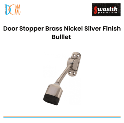 Door Stopper Brass Nickel Silver Finish Bulllet