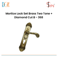 Mortice Lock Set Brass Two Tone + Diamond Cut B - 368