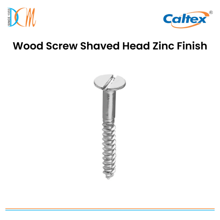 Wood Screw Shaved Head Zinc Finish